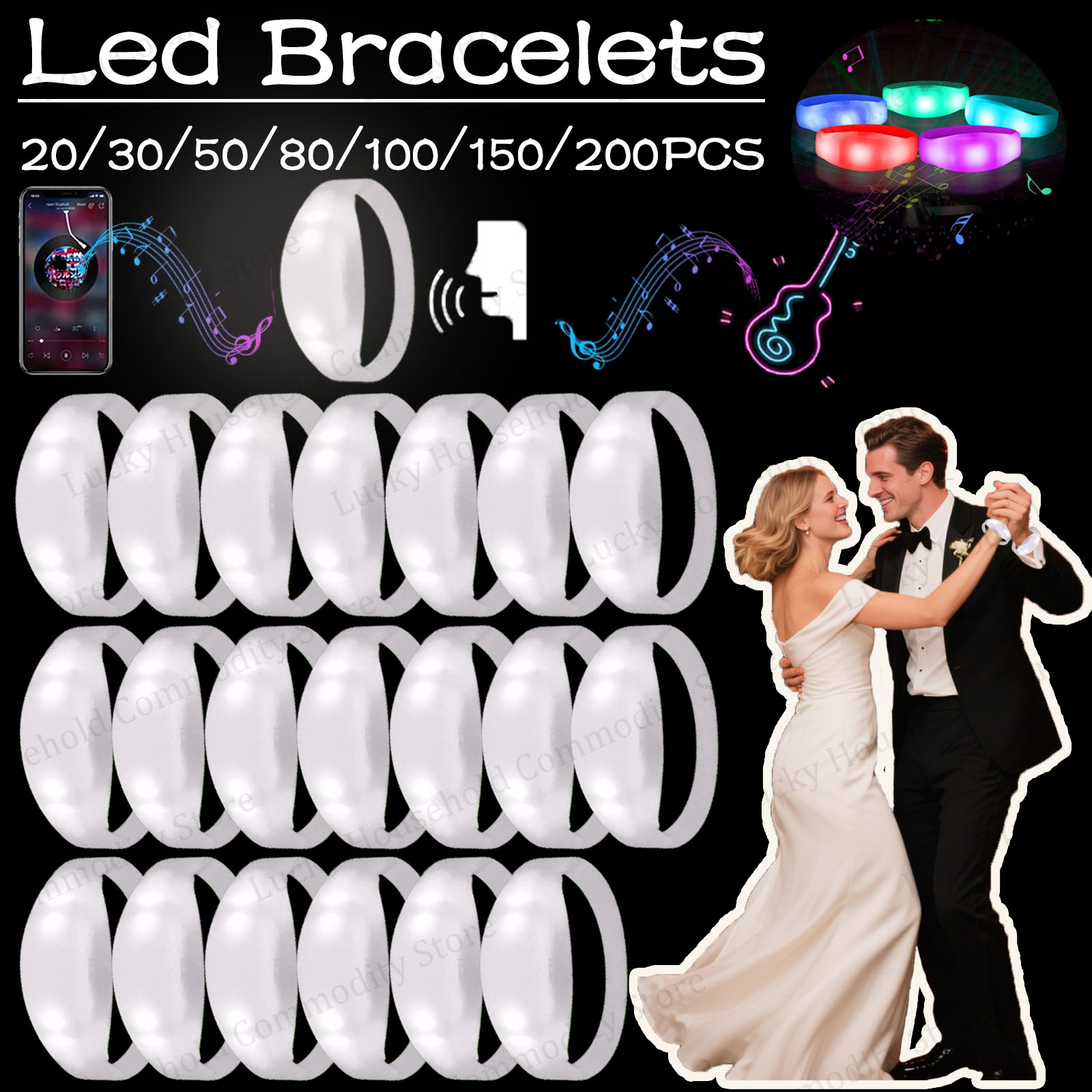 Audio Music Dj - 20-100PCS 음악 및 사운드 활성화 Led