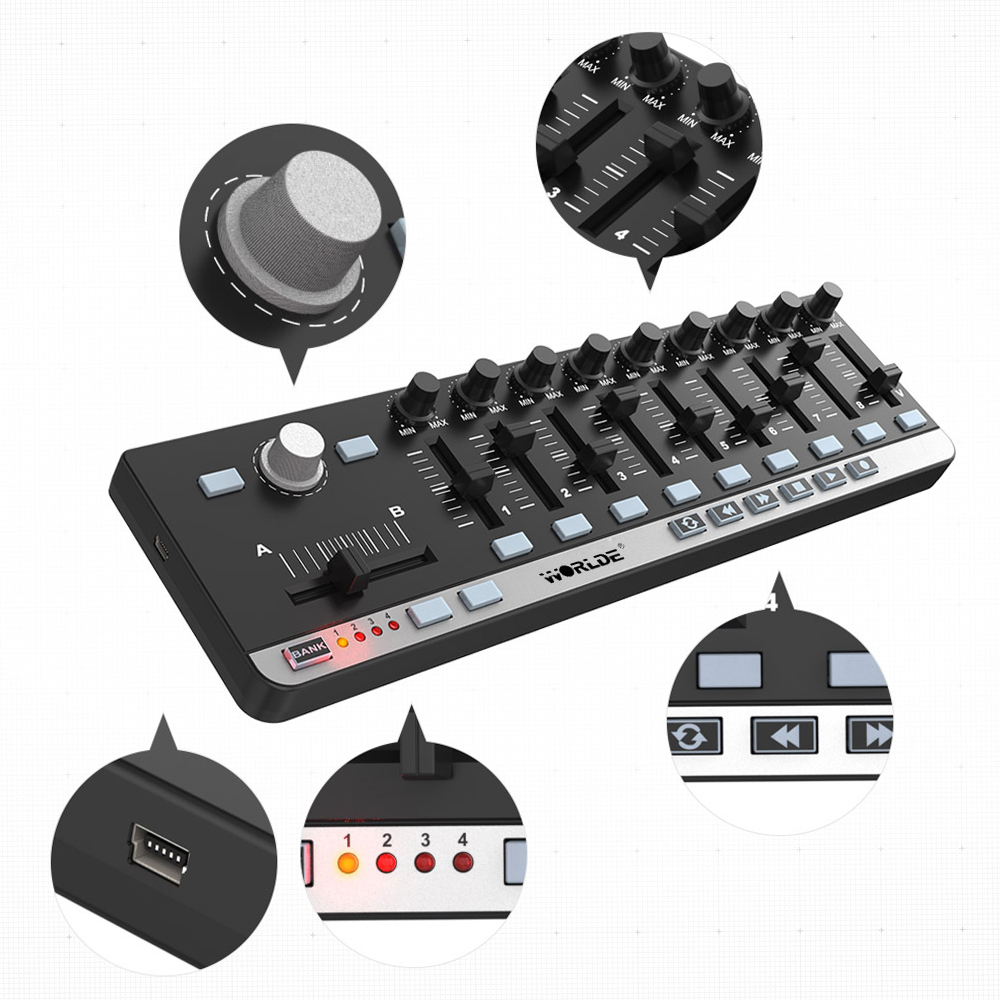 Worlde MIDI 컨트롤러 EasyControl.9 - Midi Controller Pad 리뷰 및 가격